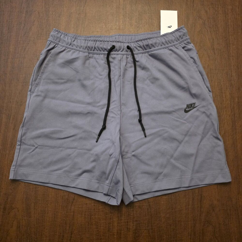 Nike Sportswear Tech Lightweight Knit Shorts Grey FD4506-003 Mens Size L